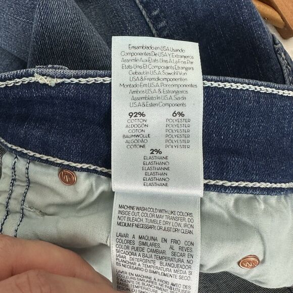 MOTHER Jeans The Pony Boy Ankle Fray Jeans Lure me In  Wash Raw Hem Women Sz  28 - Picture 13 of 14